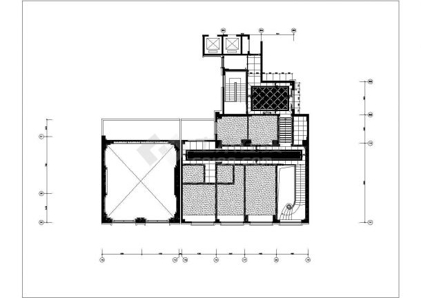 [厦门]精致社区公馆欧式风情销售中心精装修2F地材CAD设计图-图一