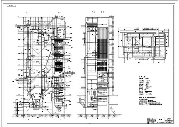 某锅炉CAD大样完整构造设计图纸_图1
