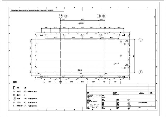 北京某广场泳池水处理循环CAD给排水设计图纸附件布置图_图1