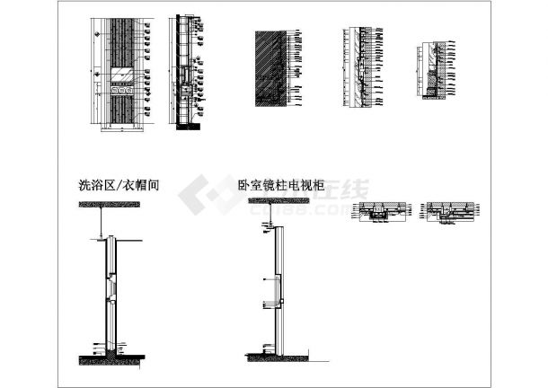 某墙体CAD节点完整构造设计图-图一