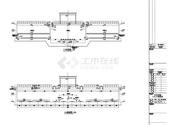 [南昌]污水处理厂MSBR工艺设计改良SBR池工艺CAD环保构造施工图-图一