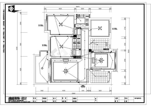 某长中苑家装CAD室内设计装修平面施工图-图一