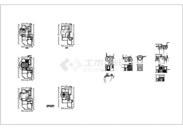 某客厅餐厅家装CAD室内装修设计施工图-图一