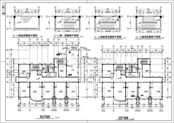 某多层综合楼建筑设计全套CAD图纸-图二
