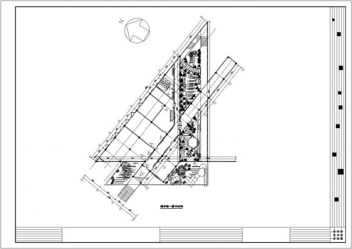 某二层框架结构美术馆设计cad建筑方案图（含宾馆设计）_图1