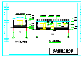 1层62.73平米小型公厕建筑方案设计图