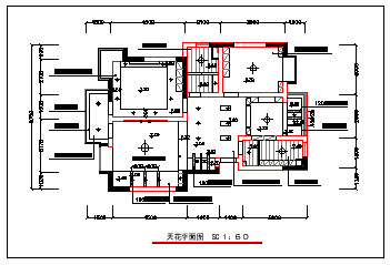 大型住宅室内装修设计cad施工图-图二