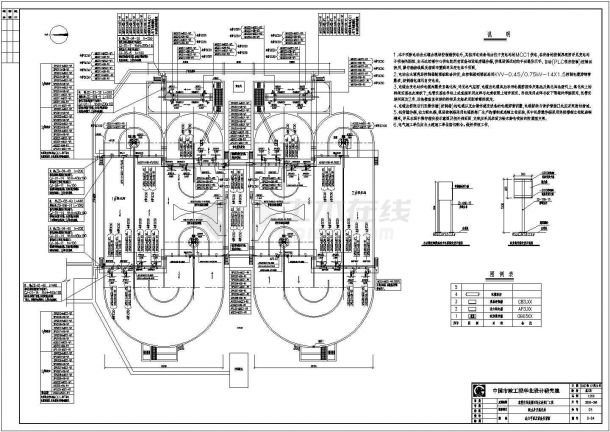 [东莞]某污水处理厂氧化沟CAD全套环保设计图纸-图一
