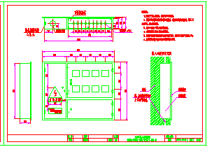某复杂社区电气电表箱cad施工设计图纸