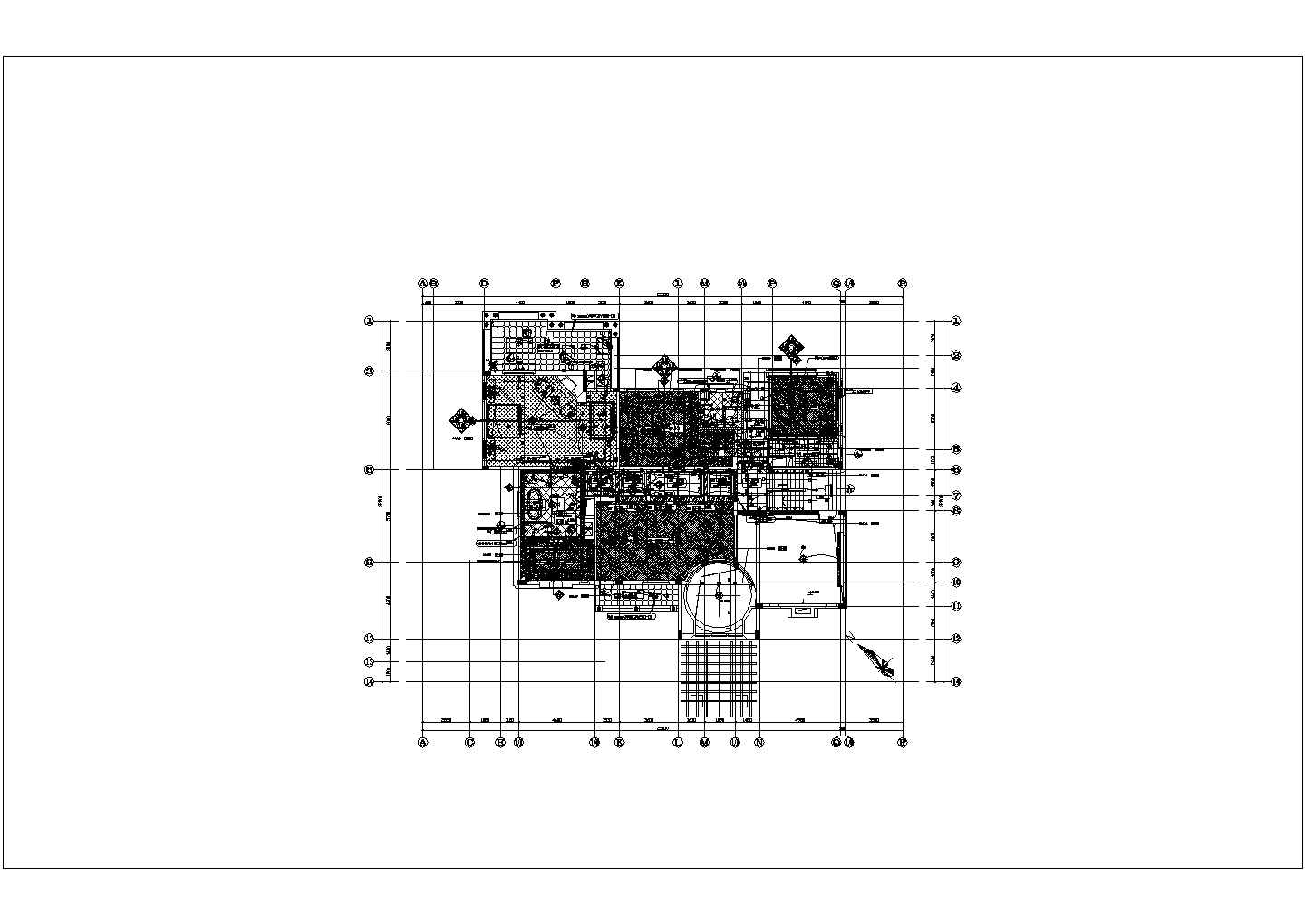 某九龙湖别墅意大利风格CAD全套完整平面图