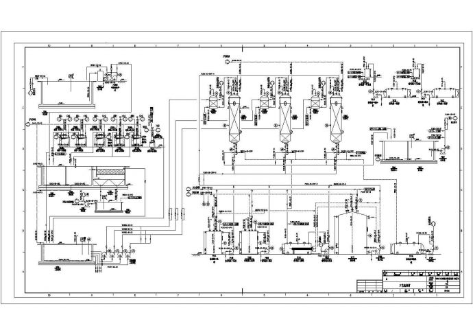 某江苏省印染废水深度处理工程CAD环保设计工艺图纸_图1