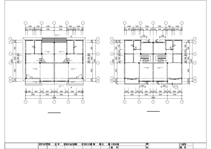 某中型三层框混结构独栋别墅建筑结构设计CAD图纸（含阁楼）_图1