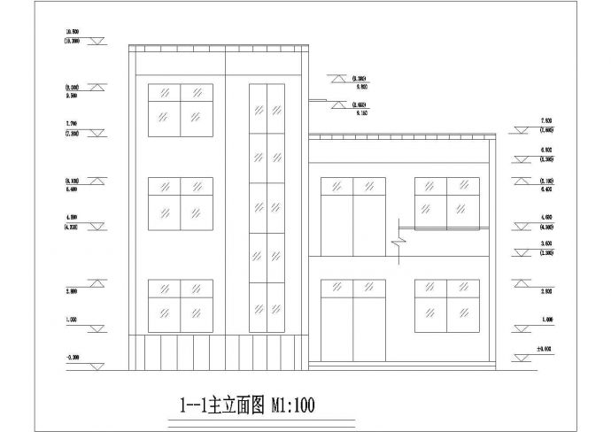 某中型3层砖混结构乡村民居楼全套建筑结构设计CAD图纸_图1