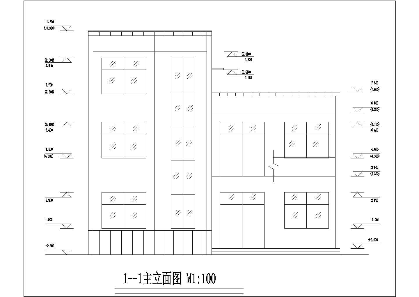 某中型3层砖混结构乡村民居楼全套建筑结构设计CAD图纸