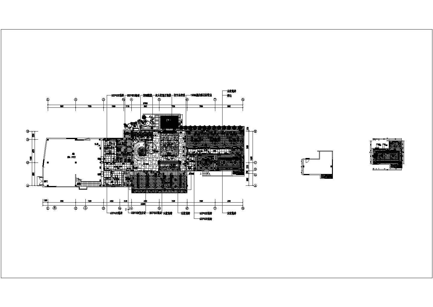 某树山酒店一层CAD详细完整设计平面图
