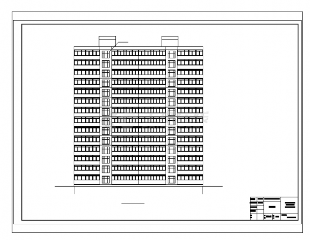 6309平米14层剪力墙结构住宅楼施工cad图(含计算书，毕业设计)-图二