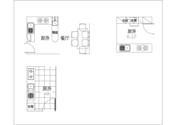 某厨房CAD完整构造设计图_图1