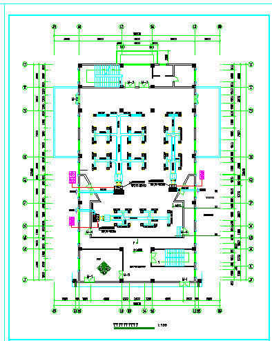 高档会议厅空调平面设计cad施工图