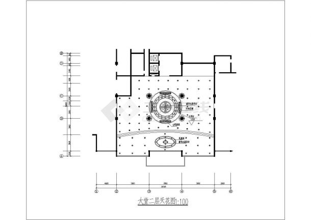 二层西餐厅装修设计CAD图纸-图一