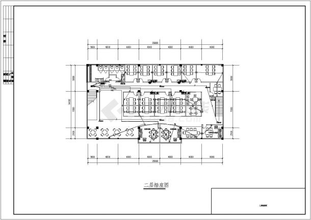  Full decoration CAD drawing of a coffee shop on the second floor - Figure 2