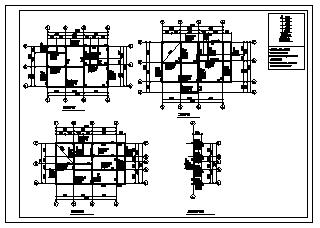 别墅设计_某四层框架结构别墅全套结构施工cad图纸-图二