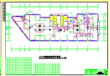 广州某商务大厦全套暖通系统cad设计图-图一