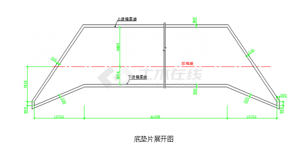 贵州某橡胶坝结构设计施工cad图纸-图一