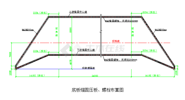 贵州某橡胶坝结构设计施工cad图纸-图二