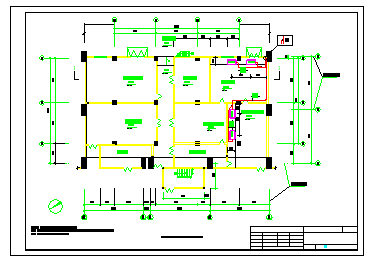 贵州某电厂集控室空调cad平面设计施工图_图1