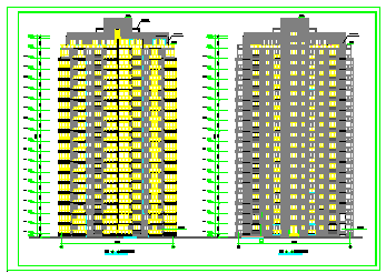 黄金海岸高层住宅楼建筑cad设计图纸-图二