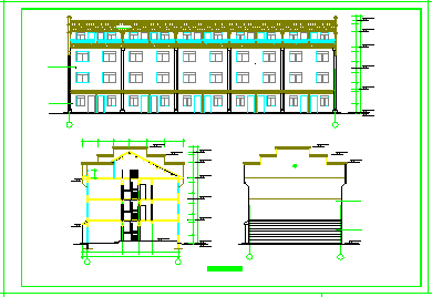 徽派小区住宅和街面房建筑cad设计方案图纸-图一