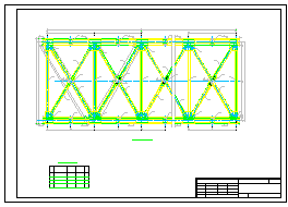 灰管桥50米钢桥结构cad设计施工图-图二