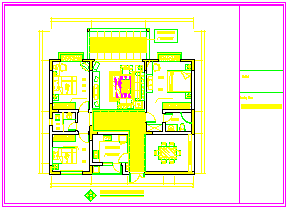 某小区家居室内装修设计cad施工图_图1