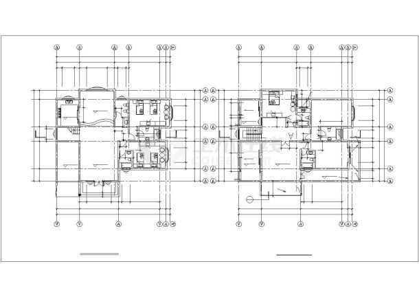 乌鲁木齐市某村镇328平米2层框架结构单体别墅平立剖面设计CAD图纸-图一