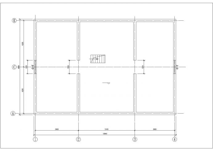 260平米2层框混结构农村自建房平立剖面设计CAD图纸（含夹层）_图1