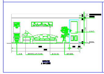 某简单两居室室内装修cad设计施工图纸_图1
