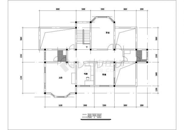 哈尔滨某村镇314平米2层框混结构高档乡村自建楼平立面设计CAD图纸-图一
