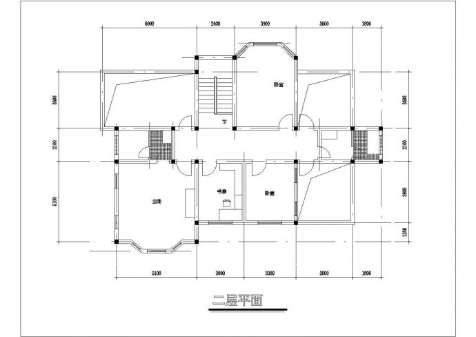 哈尔滨某村镇314平米2层框混结构高档乡村自建楼平立面设计CAD图纸_图1