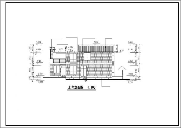 崇州市某村镇156平米2层砖混结构乡村自建房建筑设计CAD图纸_图1