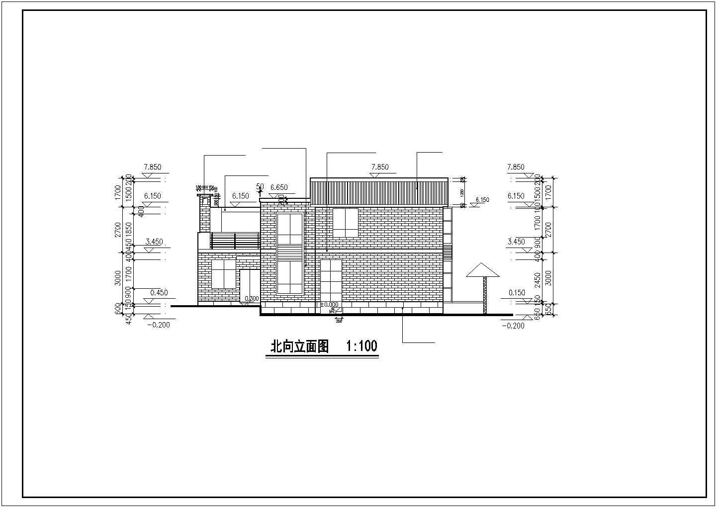 崇州市某村镇156平米2层砖混结构乡村自建房建筑设计CAD图纸