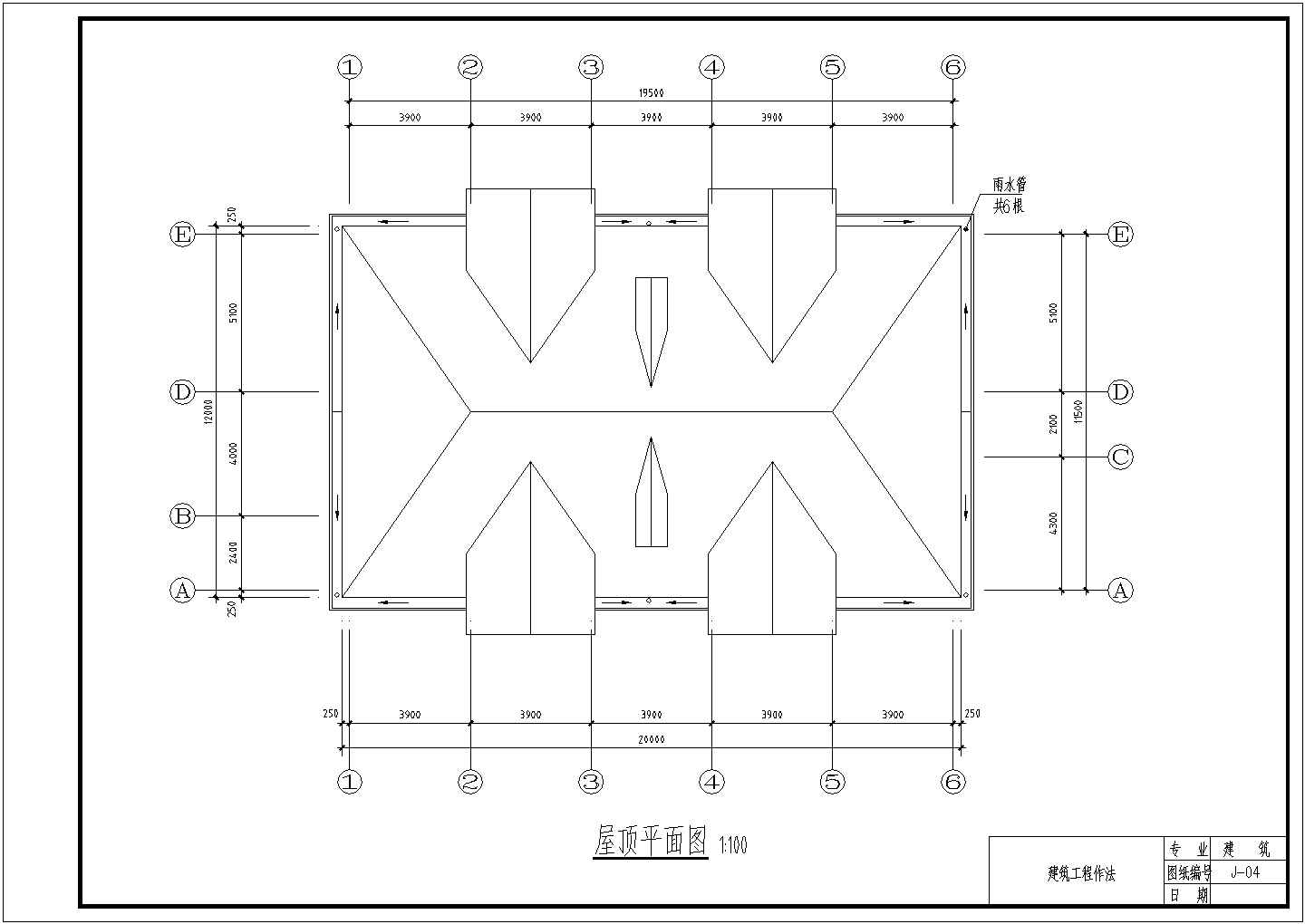 315平米俩层混合结构自建乡村别墅平立剖面设计CAD图纸