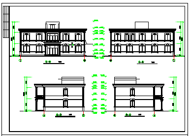 某经典板式办公楼CAD建筑全套施工图纸-图二