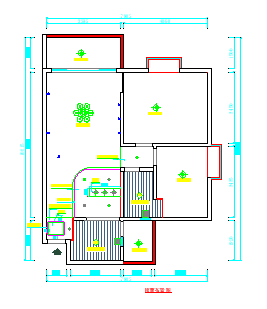 某住宅经典户型室内装修cad设计施工图_图1