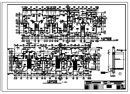 某经典住宅建筑全套cad施工设计图-图二