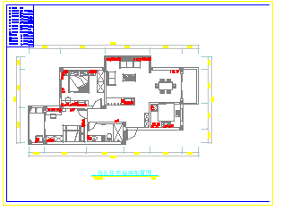 鉴湖景园某雅居室内装修CAD设计图纸-图二