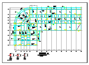 某框架式办公综合楼结构施工cad图纸_图1
