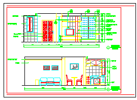 某两居室住宅家装平面设计cad施工图-图二