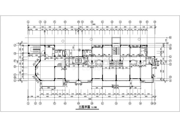 住宅设计_某地五层住宅方案CAD图-图二