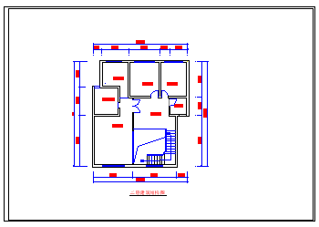 某两居跃层户型室内装修设计cad方案施工图纸-图一