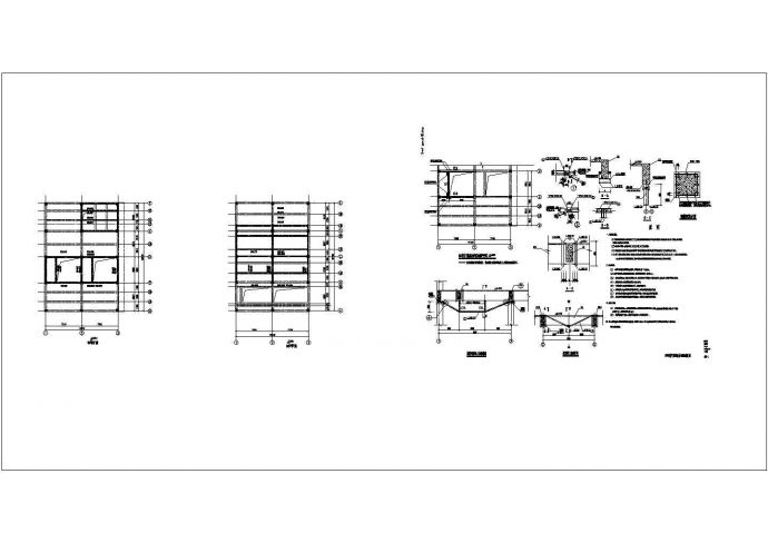 某糖厂扩建部分钢加固图CAD节点剖面图纸_图1